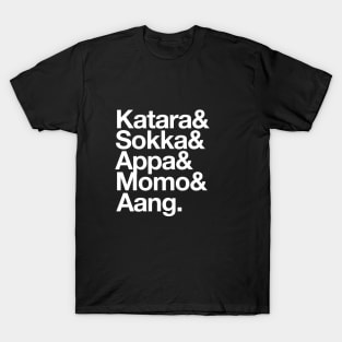 Katara & Sokka & Appa & Momo & Aang T-Shirt